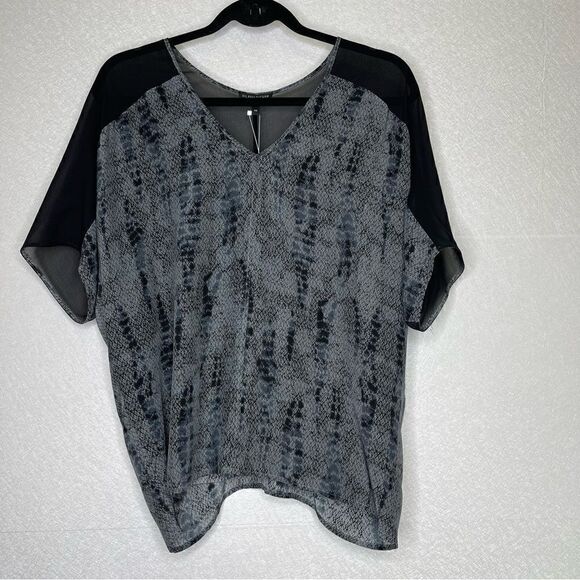 Eileen Fisher Lace Print Silk Charmeuse Top XS - Picture 2 of 7